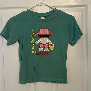 Comfort color embroidered shirt beach bum kids size small